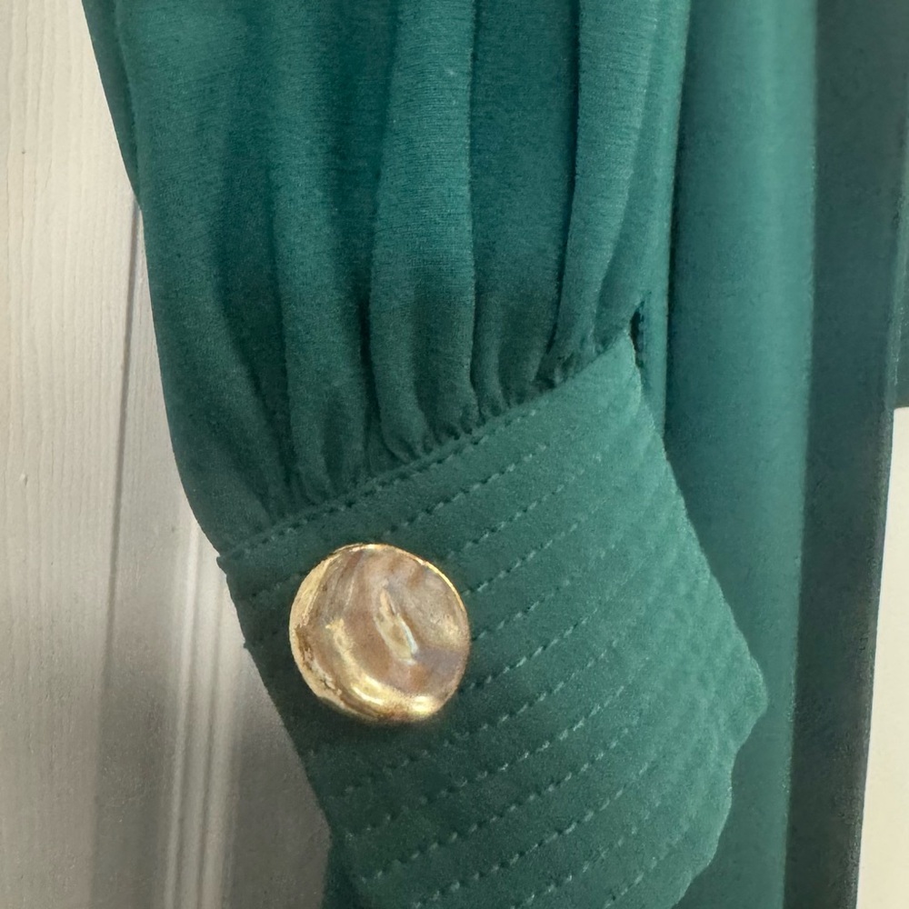 Lafayette 148 New York Teal Long Sleeve Dress - Picture 5 of 16